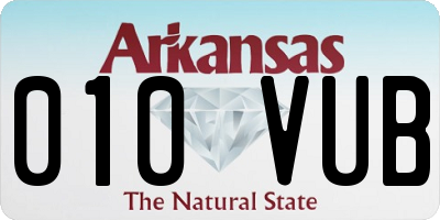 AR license plate 010VUB