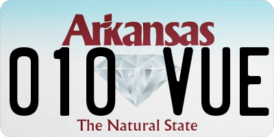 AR license plate 010VUE