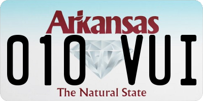 AR license plate 010VUI