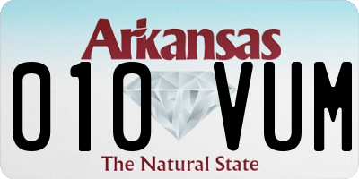 AR license plate 010VUM