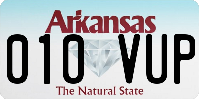 AR license plate 010VUP