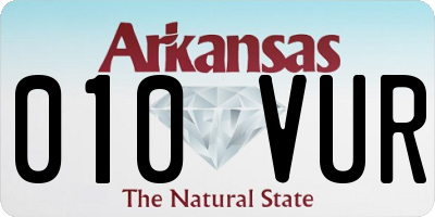 AR license plate 010VUR