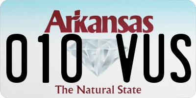 AR license plate 010VUS