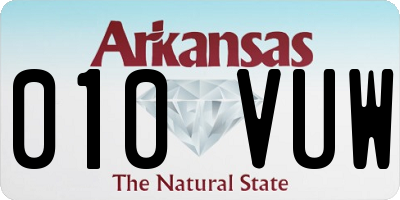 AR license plate 010VUW