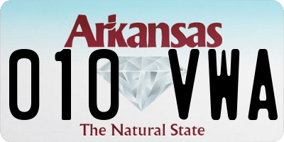 AR license plate 010VWA