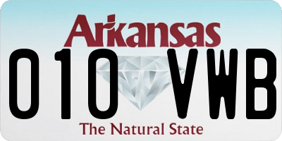 AR license plate 010VWB