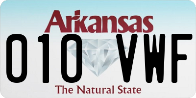 AR license plate 010VWF