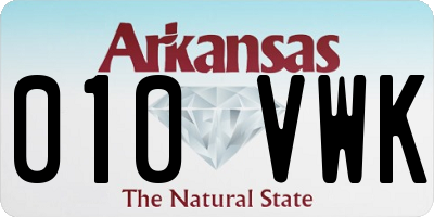 AR license plate 010VWK