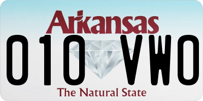 AR license plate 010VWO
