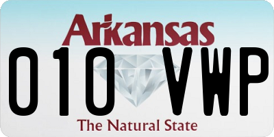 AR license plate 010VWP
