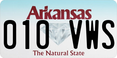 AR license plate 010VWS