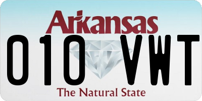 AR license plate 010VWT