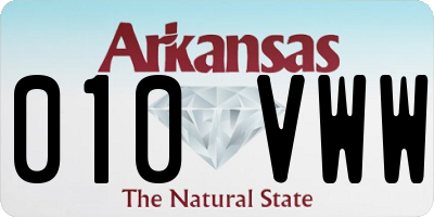 AR license plate 010VWW
