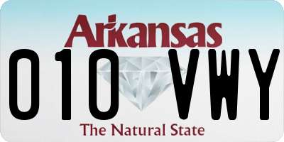 AR license plate 010VWY
