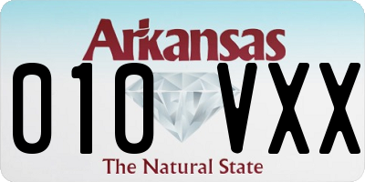 AR license plate 010VXX