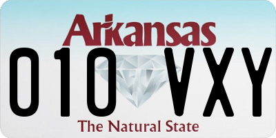 AR license plate 010VXY