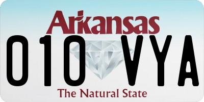 AR license plate 010VYA