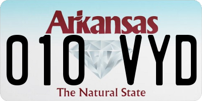 AR license plate 010VYD