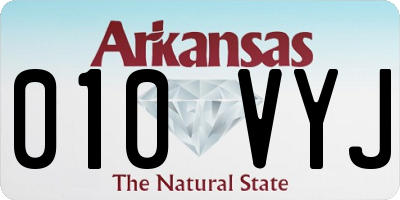 AR license plate 010VYJ