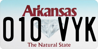 AR license plate 010VYK
