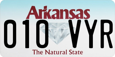 AR license plate 010VYR