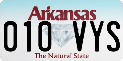 AR license plate 010VYS
