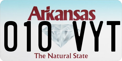 AR license plate 010VYT
