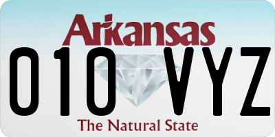 AR license plate 010VYZ