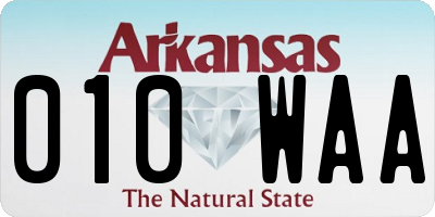 AR license plate 010WAA