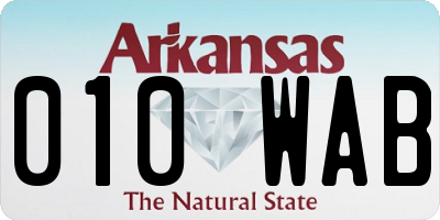 AR license plate 010WAB