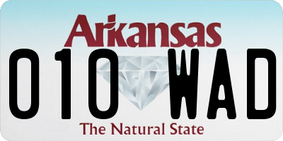 AR license plate 010WAD