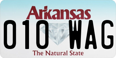 AR license plate 010WAG