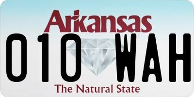 AR license plate 010WAH