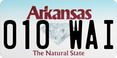 AR license plate 010WAI