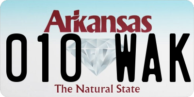 AR license plate 010WAK