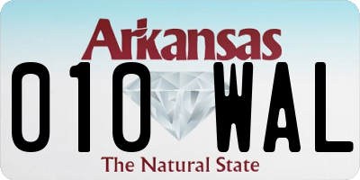 AR license plate 010WAL