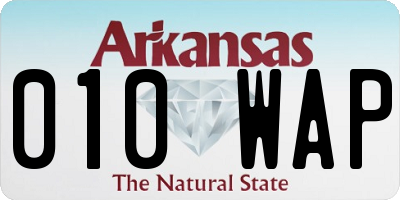 AR license plate 010WAP
