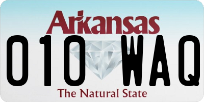 AR license plate 010WAQ
