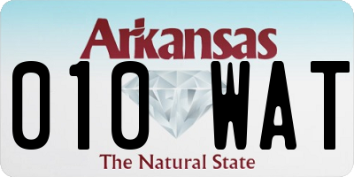 AR license plate 010WAT