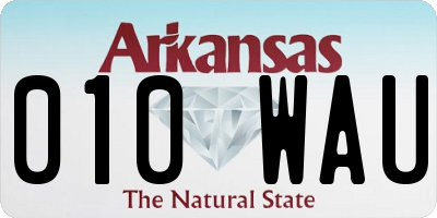 AR license plate 010WAU