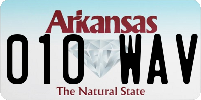 AR license plate 010WAV