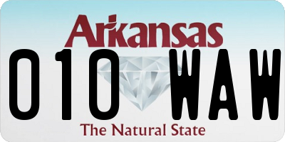 AR license plate 010WAW
