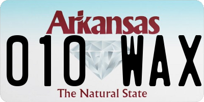 AR license plate 010WAX