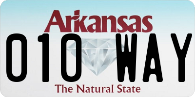 AR license plate 010WAY