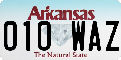AR license plate 010WAZ