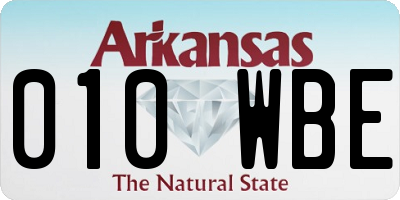 AR license plate 010WBE