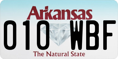 AR license plate 010WBF