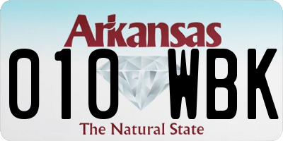 AR license plate 010WBK