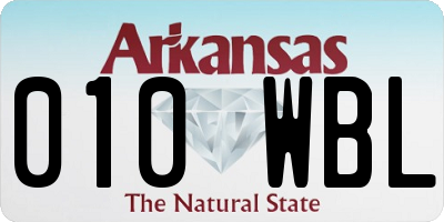 AR license plate 010WBL