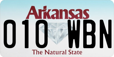 AR license plate 010WBN